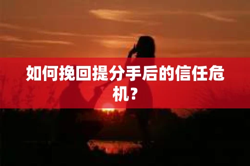 如何挽回提分手后的信任危机？