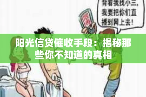 阳光信贷催收手段：揭秘那些你不知道的真相