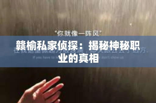 赣榆私家侦探：揭秘神秘职业的真相
