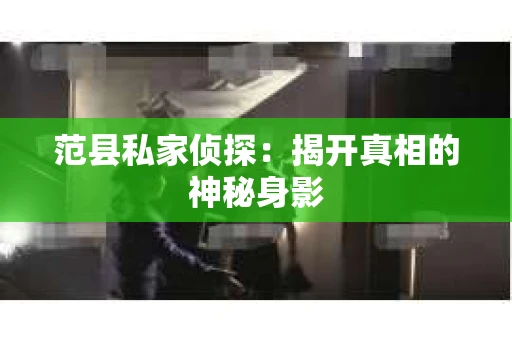 范县私家侦探：揭开真相的神秘身影