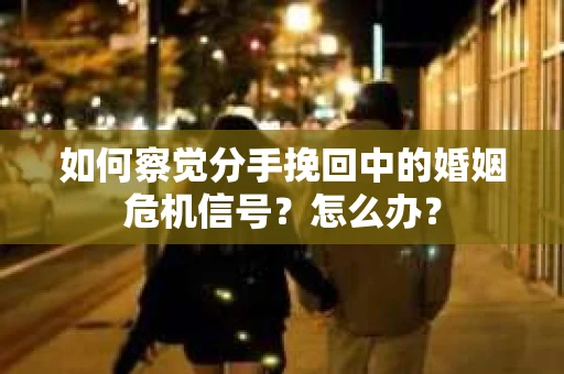 如何察觉分手挽回中的婚姻危机信号？怎么办？