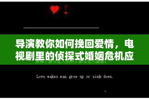 导演教你如何挽回爱情，电视剧里的侦探式婚姻危机应对法