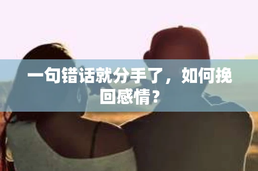 一句错话就分手了，如何挽回感情？