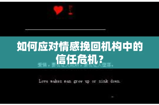如何应对情感挽回机构中的信任危机？