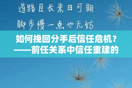 如何挽回分手后信任危机？——前任关系中信任重建的实用指南